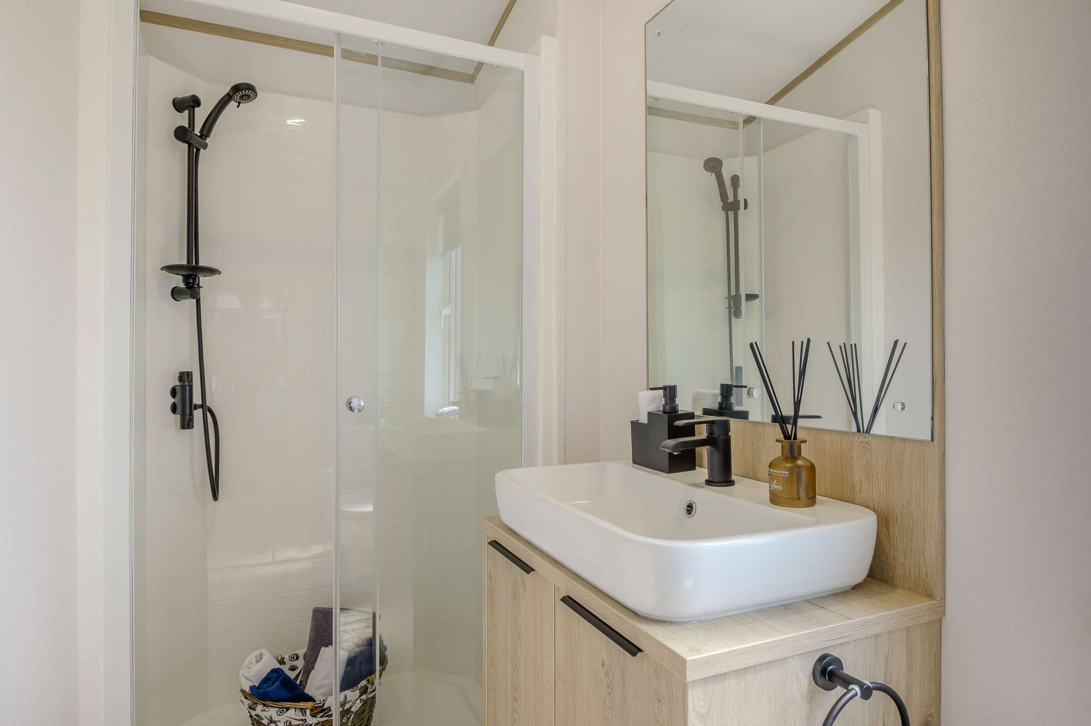 The Ensuite in the Master bedroom complete with Shower, Basin and WC