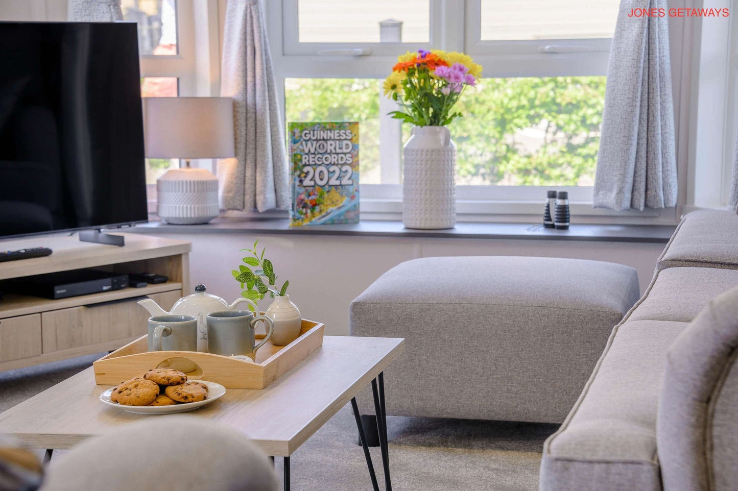 Smart Tv and coffee table in the lounge